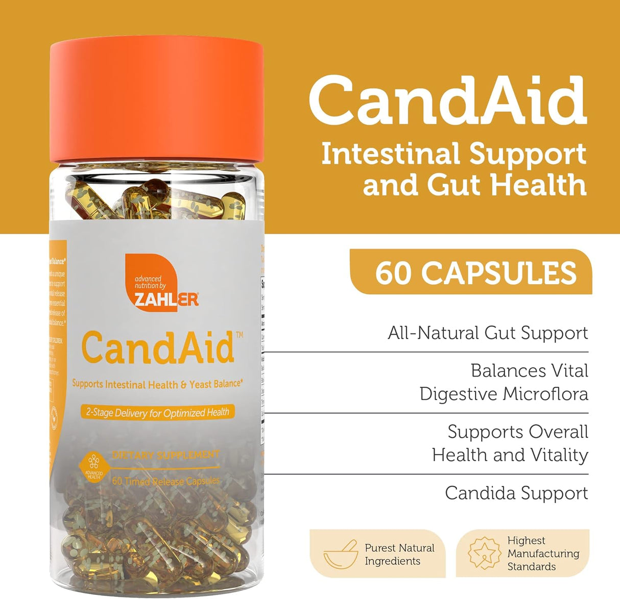 Suplemento CandAid Cleanse de salud digestiva con probiótico