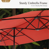 Sombrilla Patio Doble Cara Sophia & William 13ft UV 99% Resistente