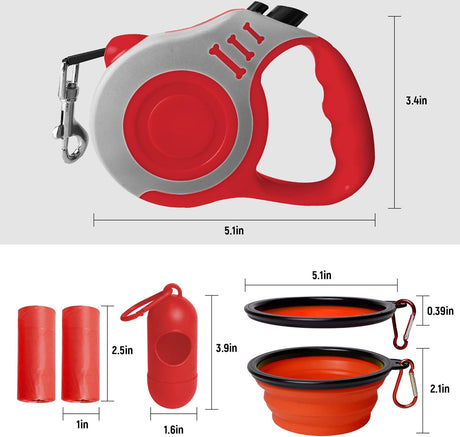 Correa Retráctil Automática con Accesorios para Perros