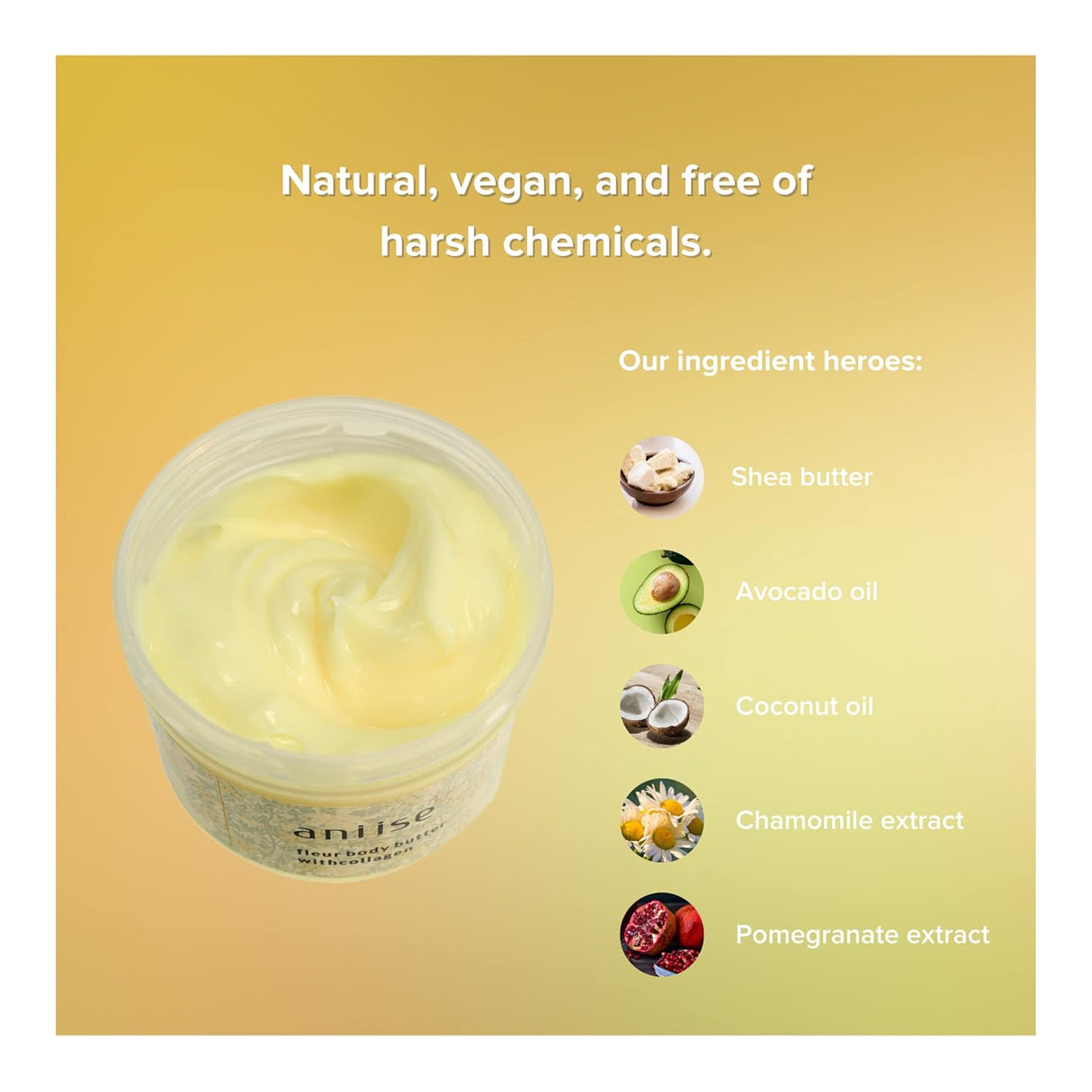 Crema Corporal con Colágeno, Aceites de Coco y Aguacate