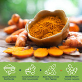 Suplemento de Curcumina de Cúrcuma, 95% Curcuminoides 90 Cáp