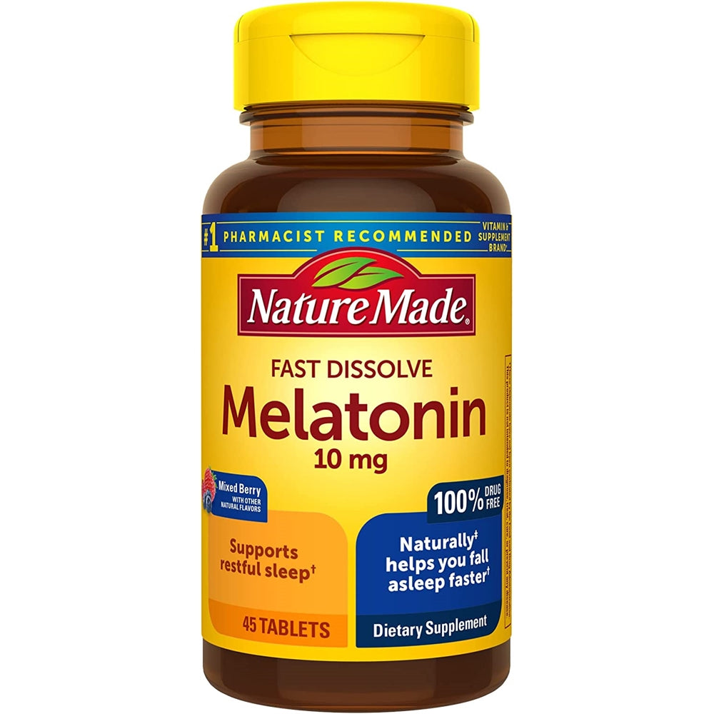 Suplemento Melatonina de disolución rápida de 10 mg  45 tab