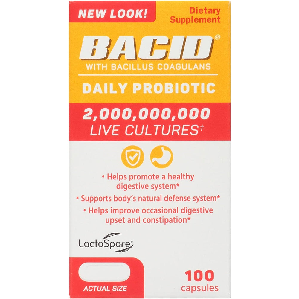 Suplemento Probiótico diario con Bacillus Coagulans 100 und