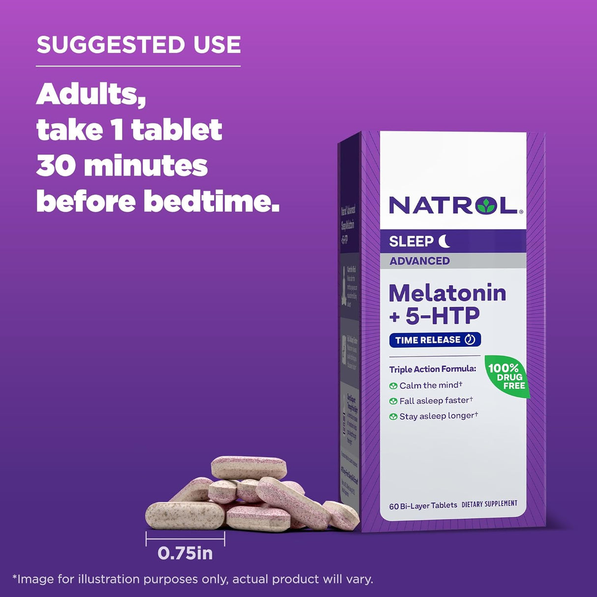 Suplemento avanzada 6 mg con 5HTP 60tab liberación prolongad