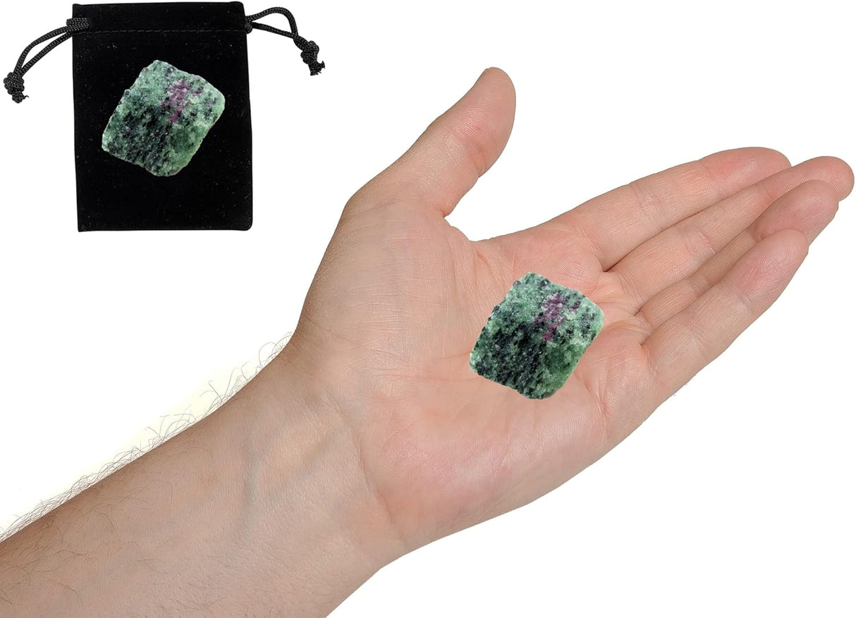 Cristales Rústicos de Zozita Rubí Verde para Sanación