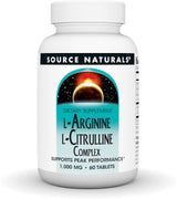 Suplemento Aminoácido L-Arginina L-Citrulina 1000mg - Source Naturals
