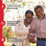 Suplemento de hierro LifeSeasons Blood Nourish-R, Apoyo a la anemia, 60 cápsulas