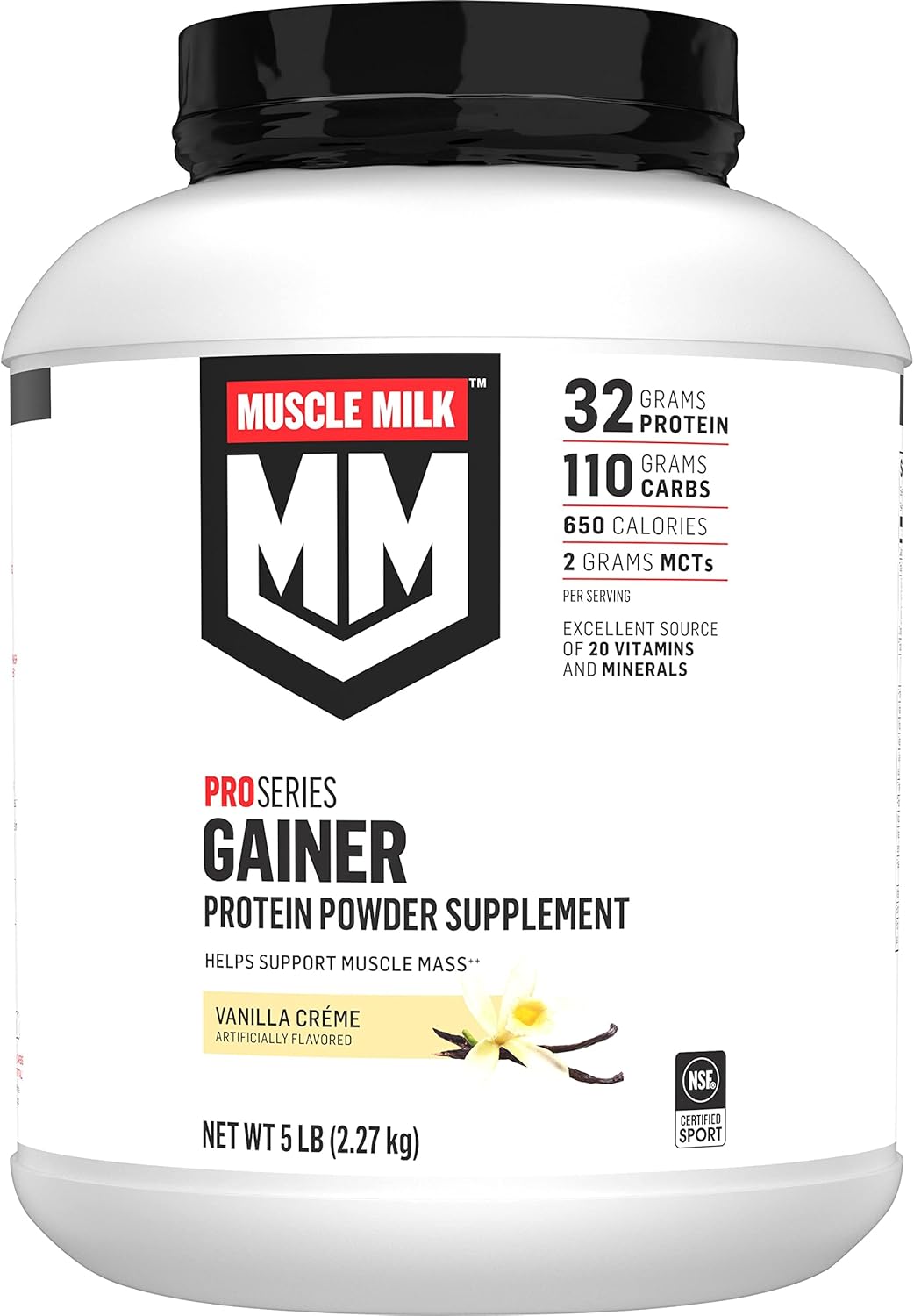Proteína en polvo Muscle Milk Gainer, 32g, 5 lb