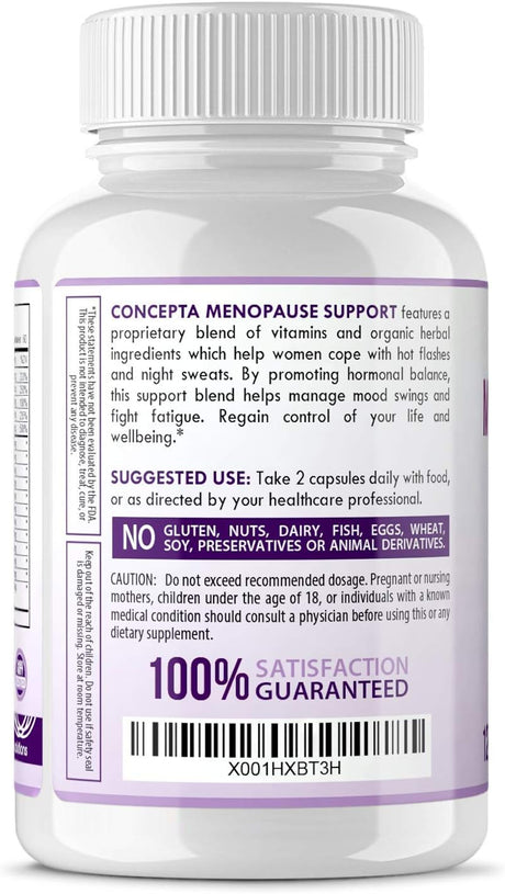 Suplemento para menopause, apoyo natural, energía, equilibrio hormonal, 120 cápsulas