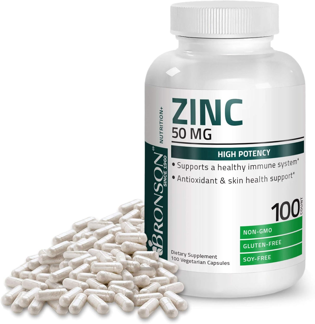 Suplementos Zinc 50mg Complejo Óxido de Zinc 50%  Picolinato