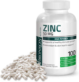 Suplementos Zinc 50mg Complejo Óxido de Zinc 50%  Picolinato