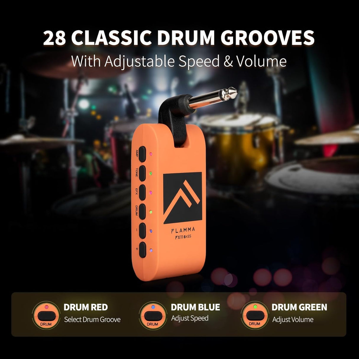 Amplificador de Auriculares Portátil con Efectos y Bluetooth