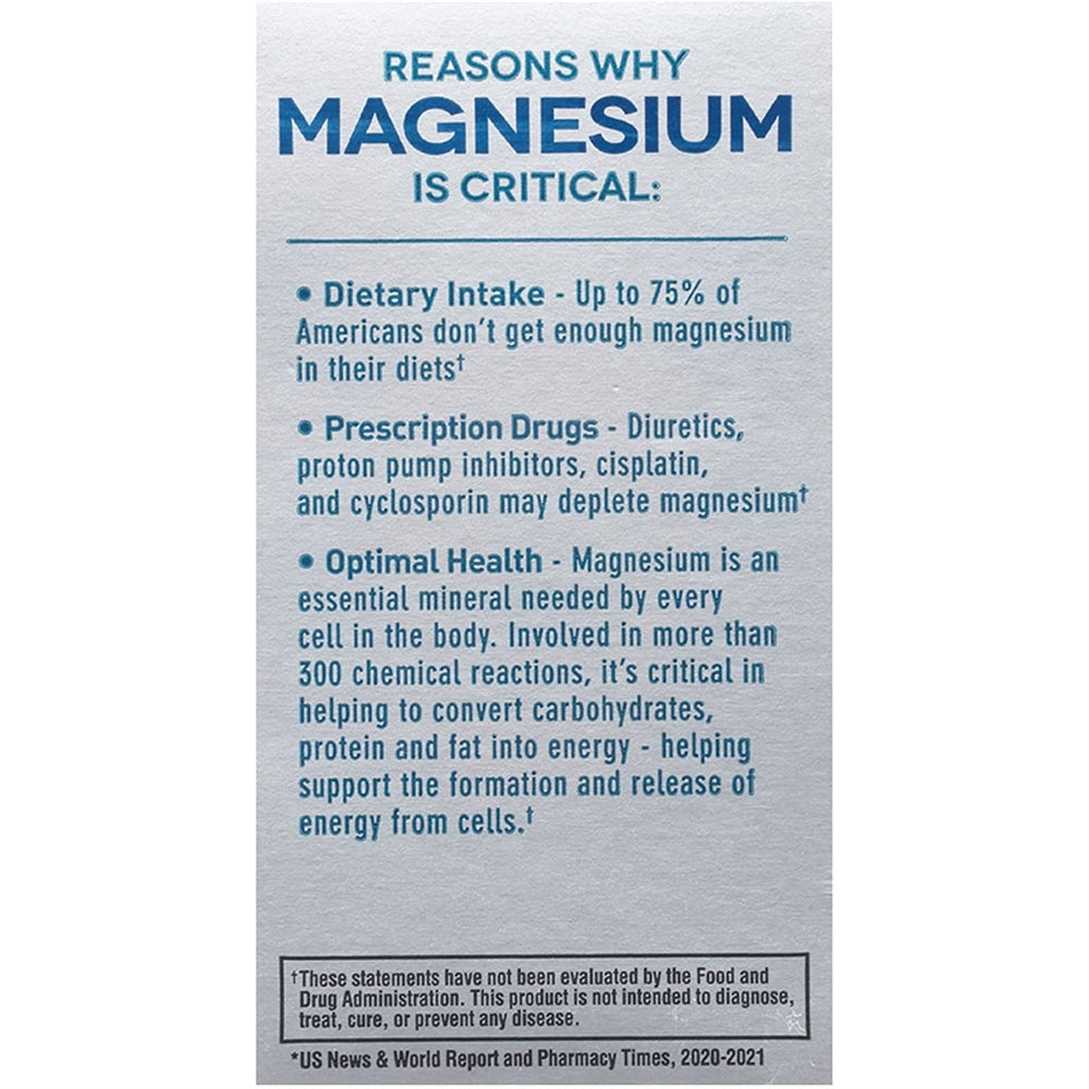 Suplemento de óxido  magnesio 483 mg 2pack x 120 tab