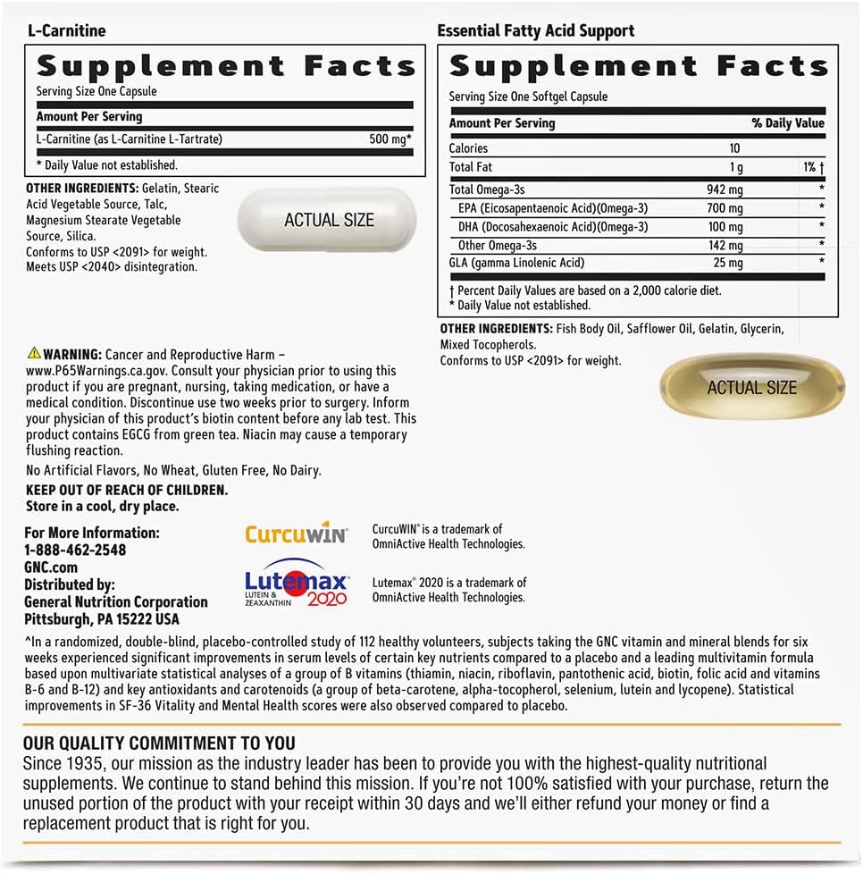 Suplemento GNC Programa Vitapak para mujeres Energía  diario