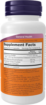 Suplemento de Glucosamina, NOW, Salud Articular, 60 Capsulas