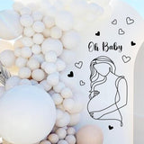 Vinilo Decorativo Oh Baby para Baby Shower - Arte Embarazo