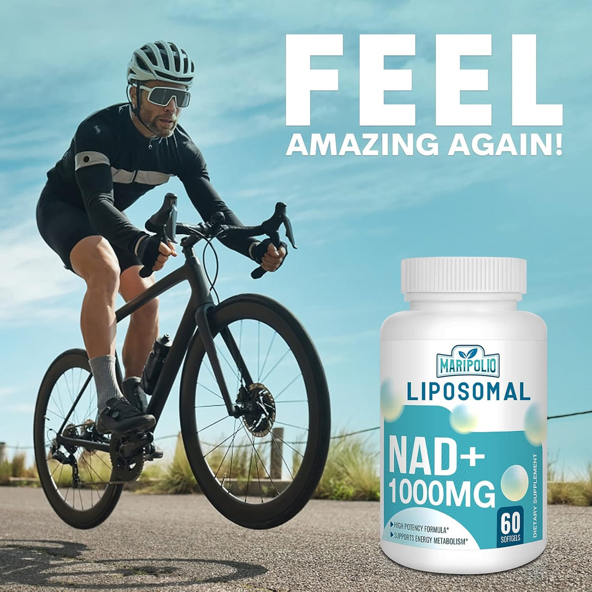 Suplemento liposomal NAD+ 1000 mg   Pontecy NAD más alto 60u