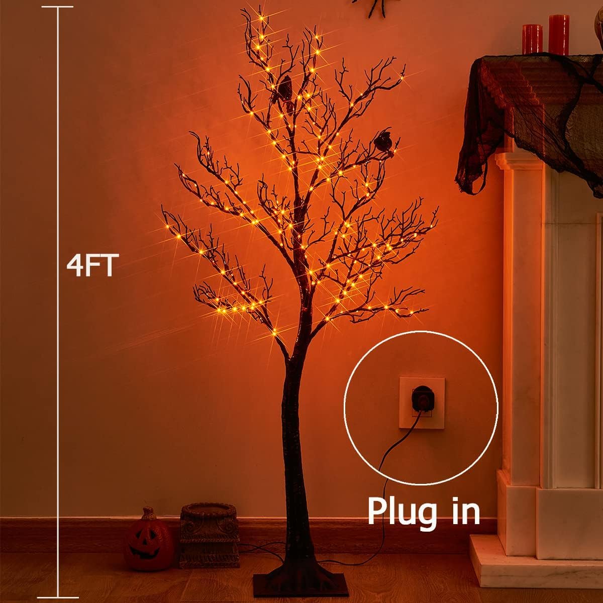 Árbol Halloween Birchlitland con 150 luces, modelo 4TF