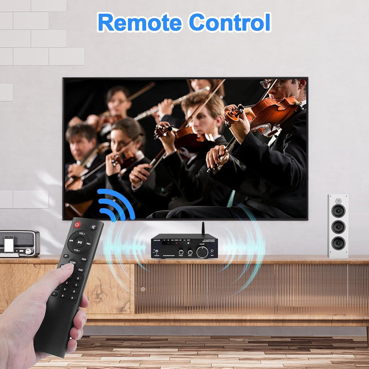 Amplificador de Audio HiFi 2.0, Bluetooth 5.3, AK-3116