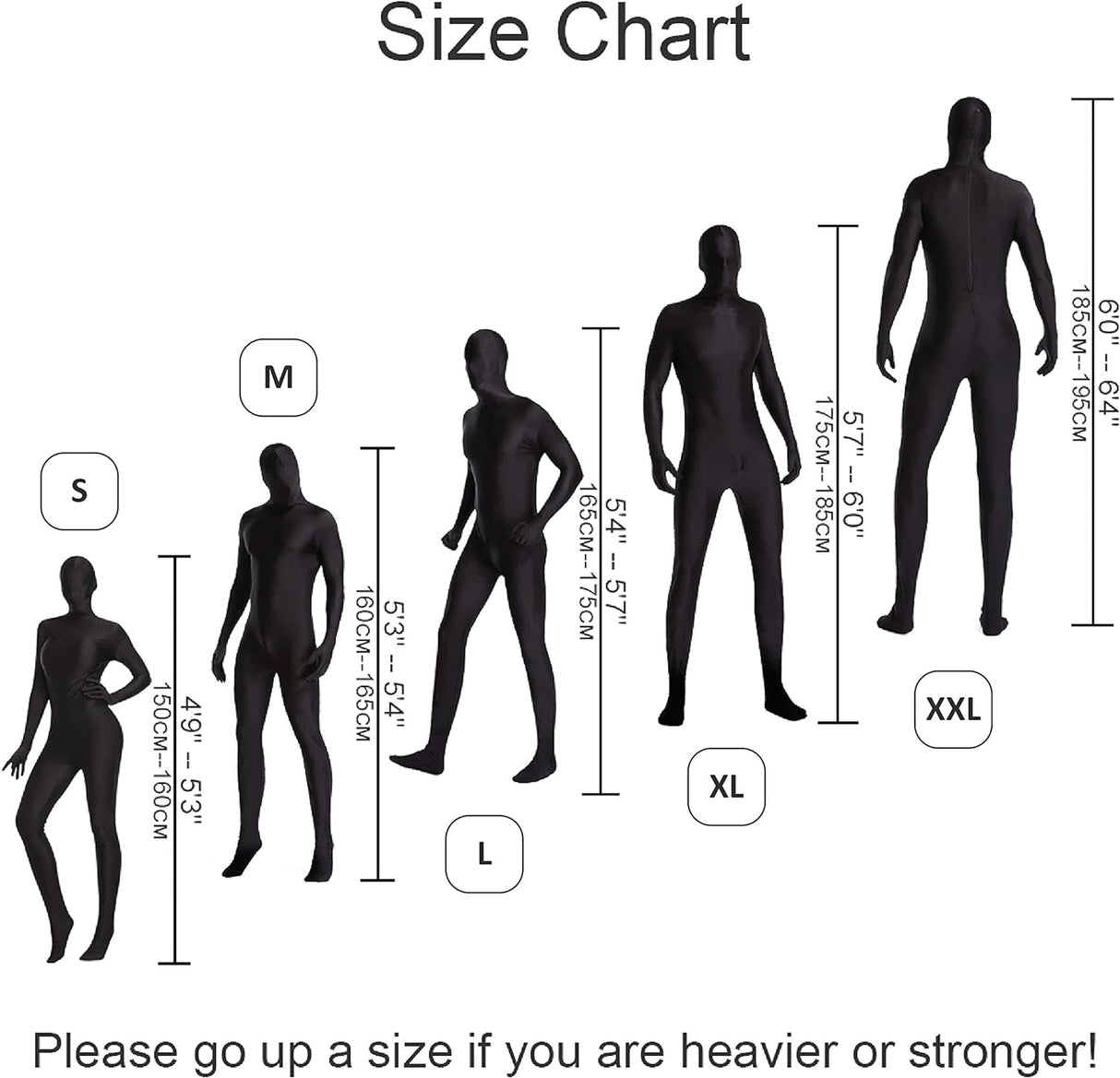 Disfraces completo del cuerp Zentai talla S