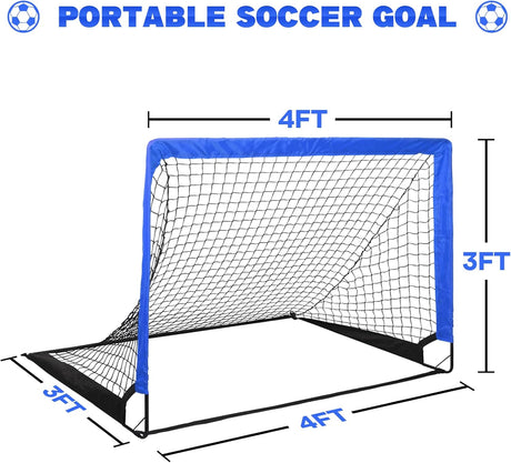 Simple Deluxe Portería de fútbol portátil viene con 2 bolsas