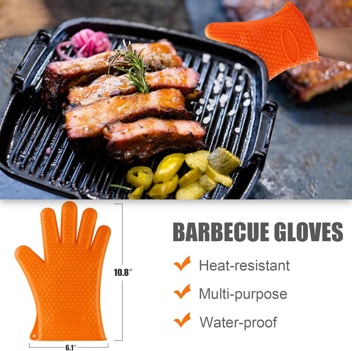 Kit de Accesorios para Parrilla 26pcs ROMANTICIST, Acero Inoxidable