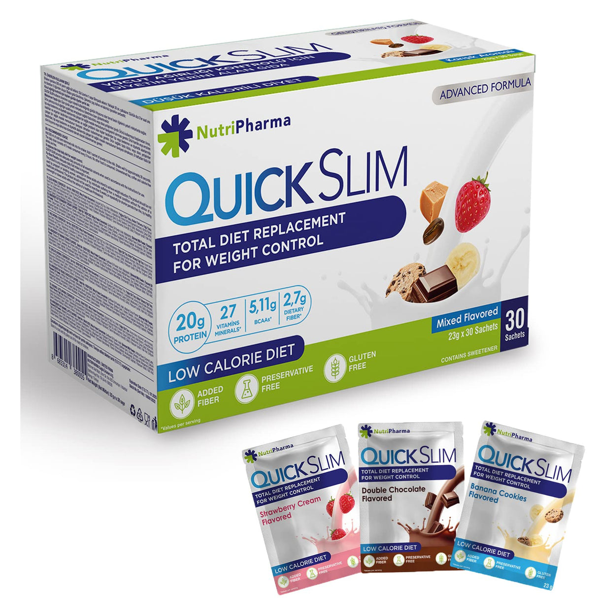 Batido para pérdida de peso con 27 vitaminas y minerales