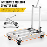Carretilla Plegable de Acero Inoxidable, 500 LB, 4 Ruedas