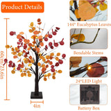 Árbol de Eucalipto Artificial con Luz LED - Decoración Otoño