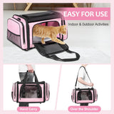 Transportador grande para 2 gatos, marca XYZ, suave y plegable