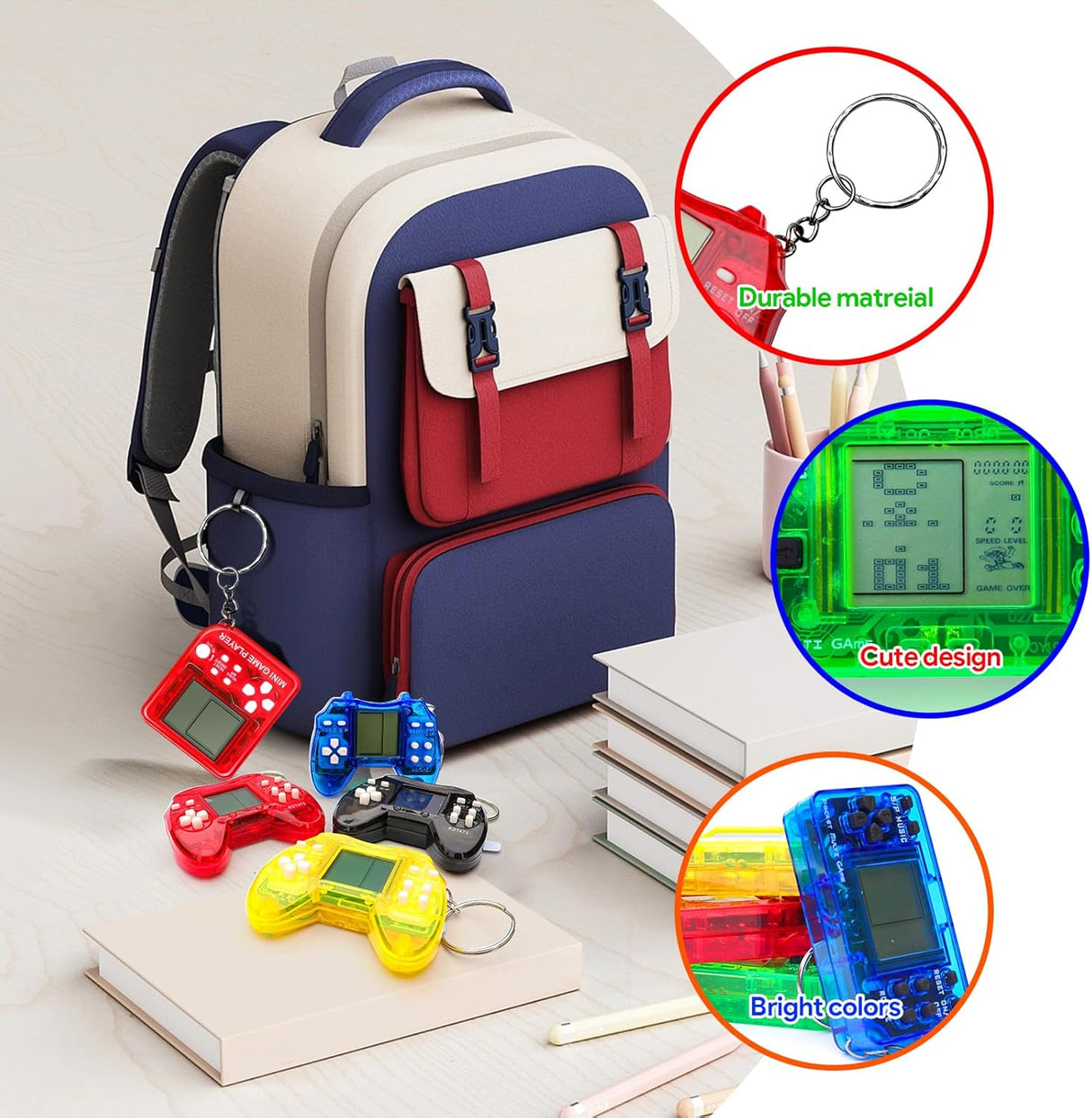 Llavero de Videojuego para Fiesta Infantil, Suministros de Arcade
