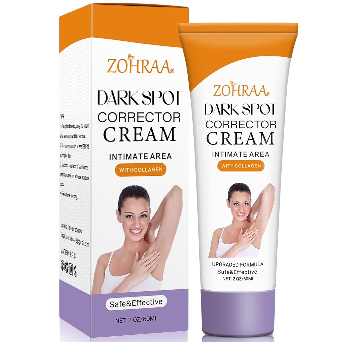 Crema corrector de manchas oscuras ZOHRAA para cara y cuerpo