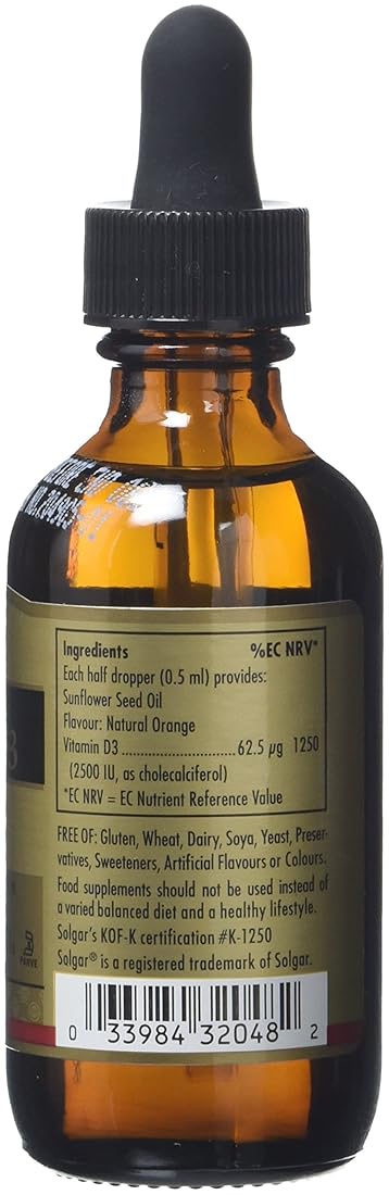 Solgar Liquid Vitamin D3 (Colecalciferol) 125mcg (5000 UI)