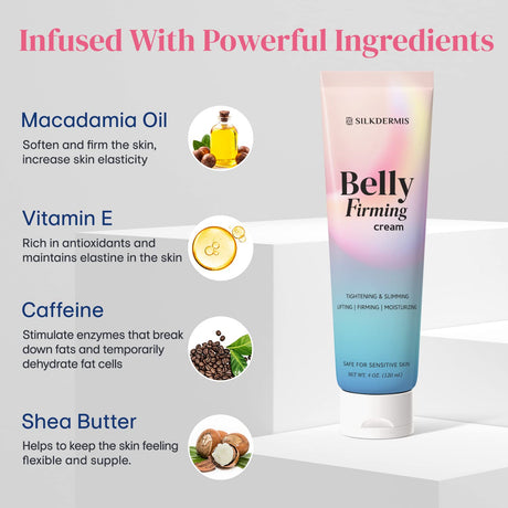 Crema reafirmante para la piel y celulitis para estómago