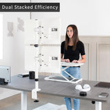 Soporte de Doble Monitor VIVO, Ajustable para 2 Pantallas, STAND-V002TW