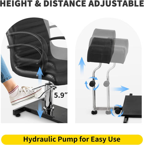 Happybuy Unidad de pedicura de spa ajustable de limpiar negro