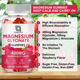 Gominolas de Magnesio Glycinato 400 mg, Vit D+B6, 120u