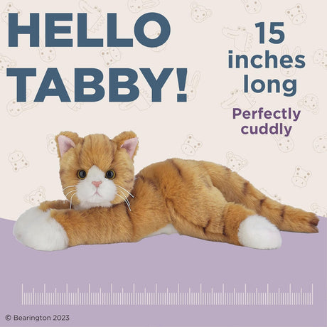 Gato de Peluche Bearington Tabby de 15 Pulgadas - Realista