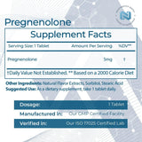 Tabletas de Pregnenolona 5mg Nootropics Depot | 120 Contenido