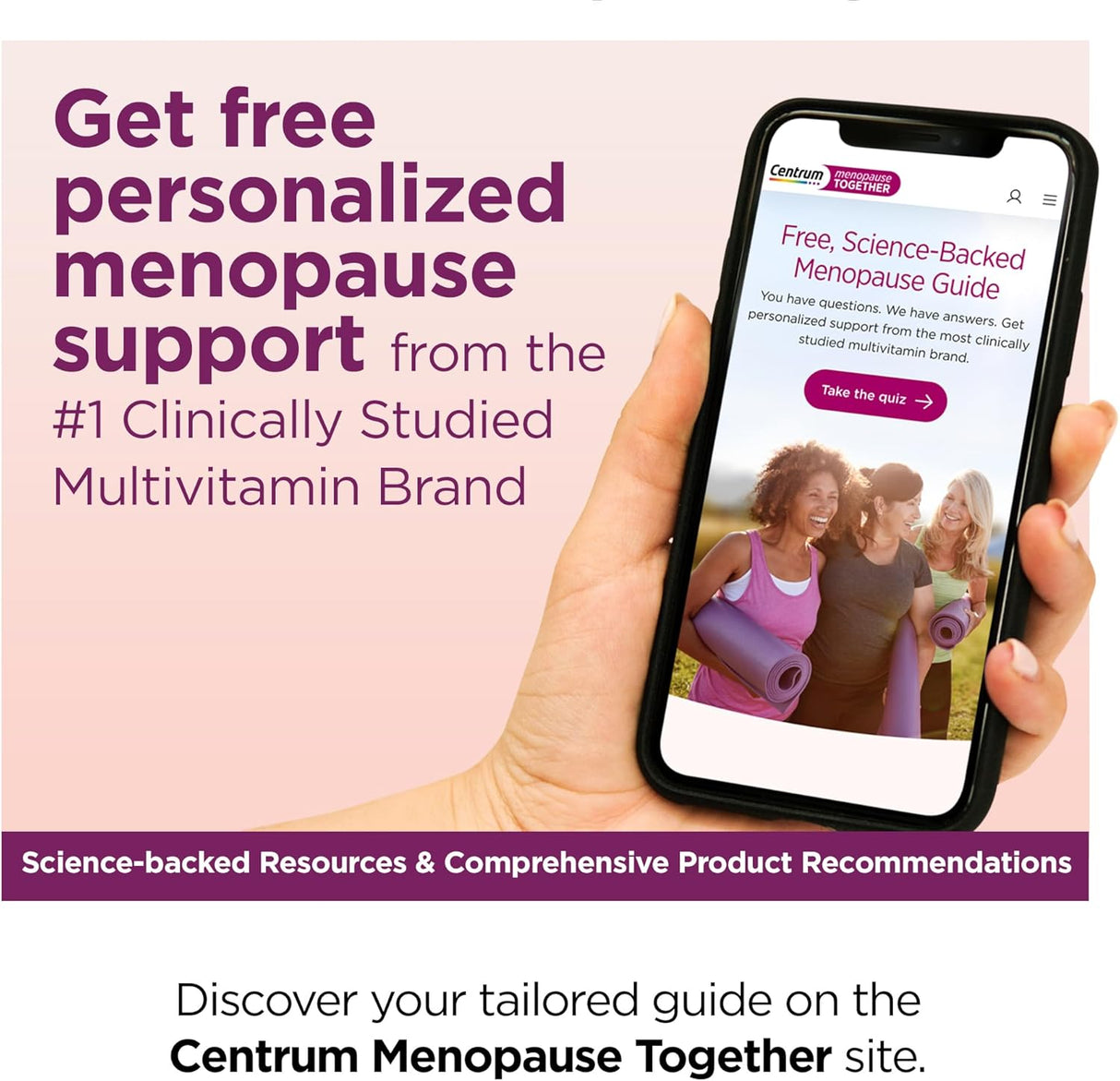 Suplemento Multivitamínico Centrum con Soporte Menopausia 30 Tab.