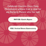 Multivitaminas Bariátricas CelebrateONE - Iron Free, 30 Tablet