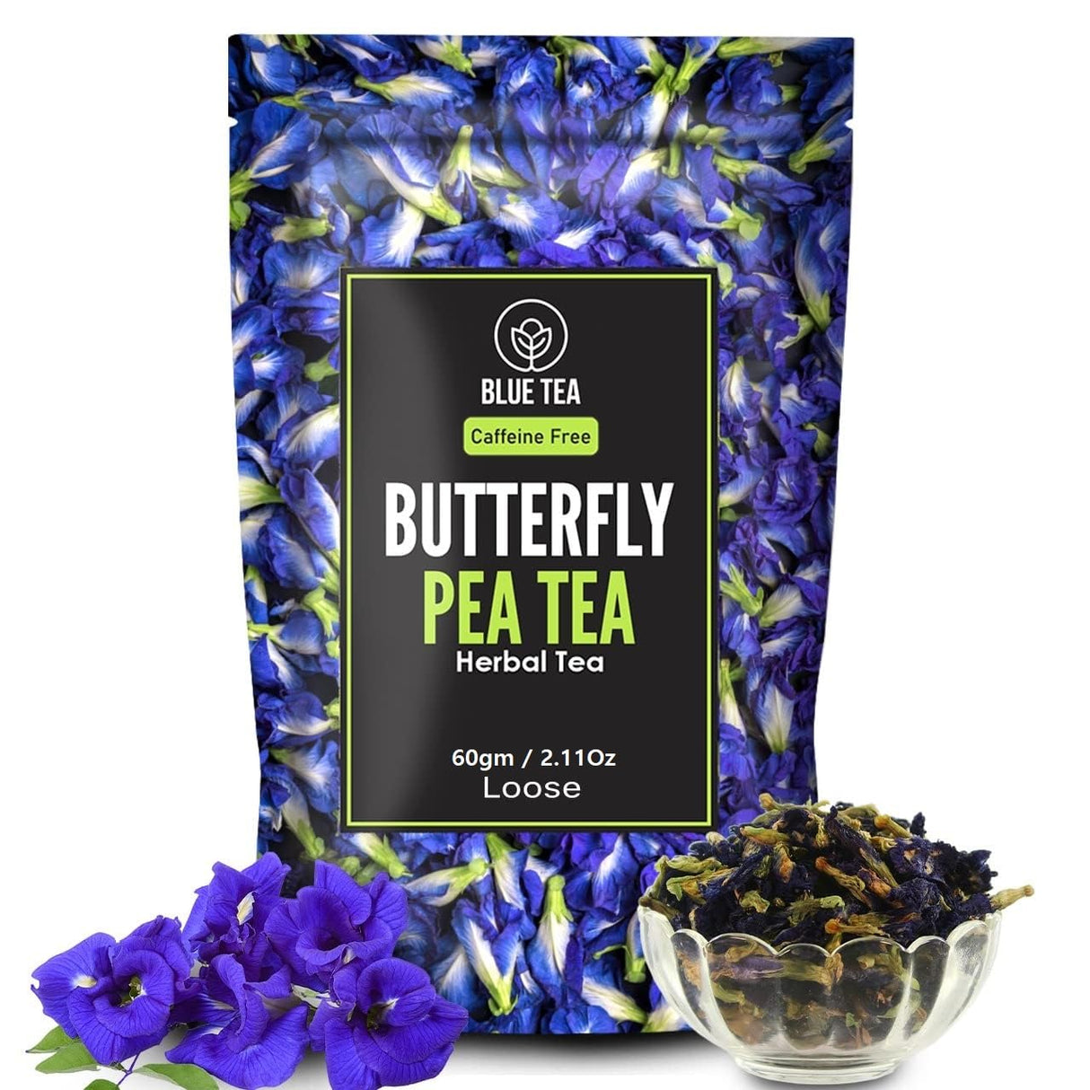 Té de flor de guisante, marca BLUE TEA, antioxidante, 120 tazas