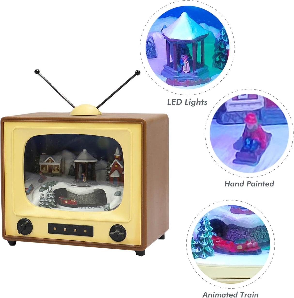 Televisor Retro MOMENTS IN TIME 6 con Música y Luz LED
