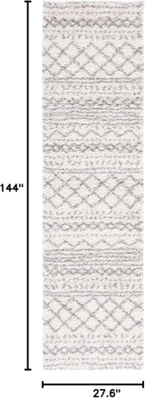 Alfombra Runner Shag, Diseño Marroquí, Ideal para Áreas de Tráfico