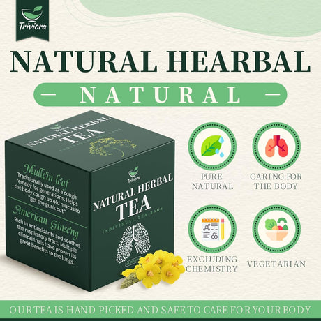 Té Detox de Pulmón, Mullein, 15 bolsitas, Alivio Congestión
