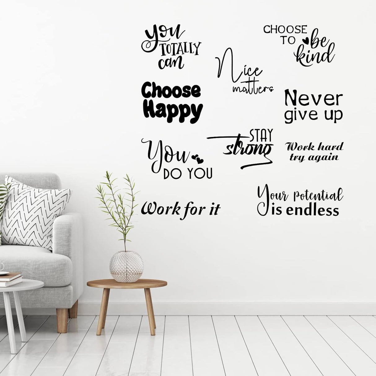 10 Pzs Stickers Inspiradores para Paredes - Decoración Motivacional