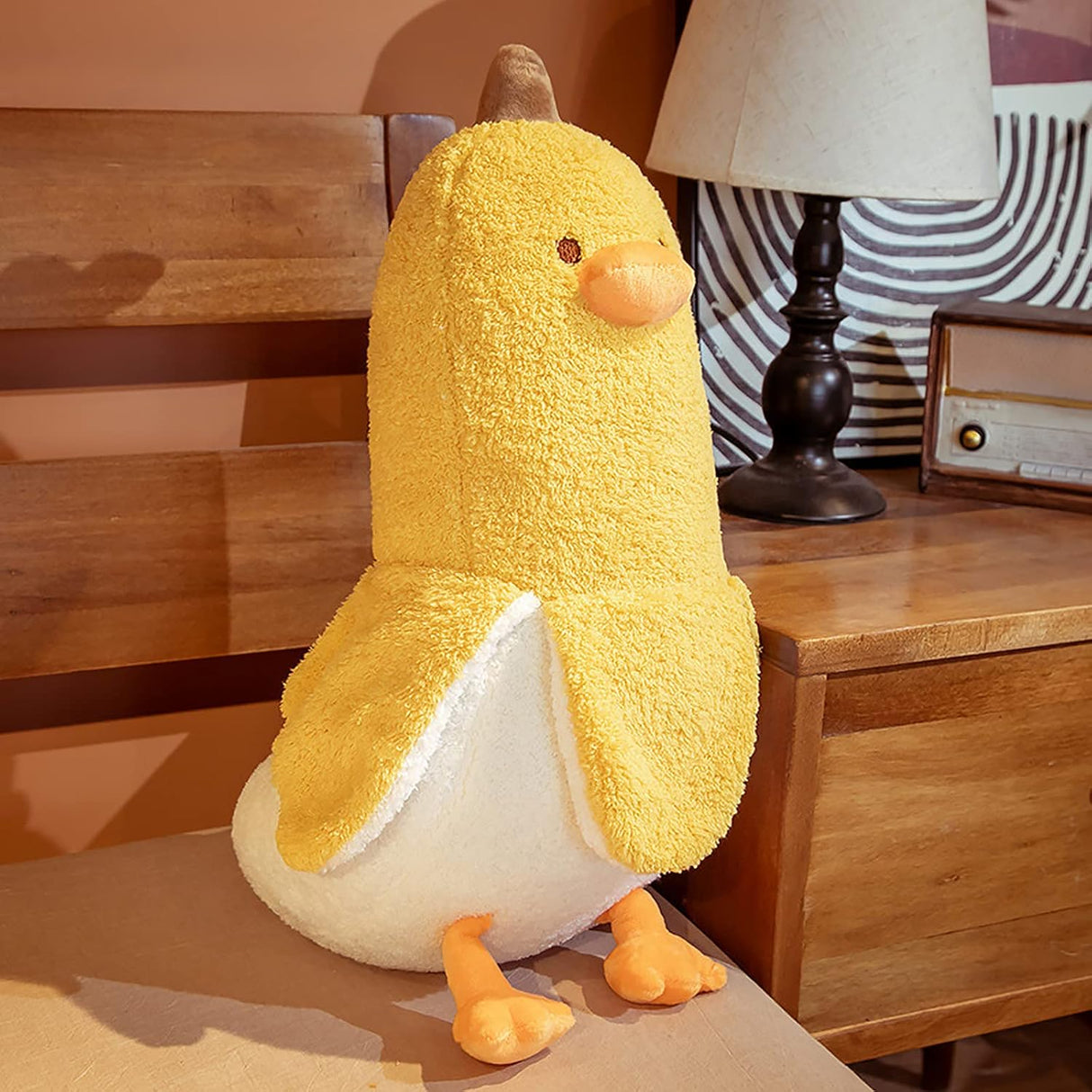 Peluche de pato plátano lindo amarillo de 19.7 pulgadas
