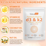 Suplemento de Vitamina D3 K2, 10000 IU, Salud Ósea y Inmunidad
