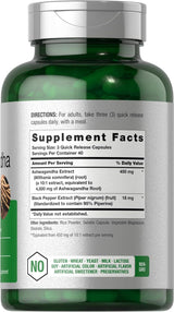 Suplemento Ashwagandha Horbäach | Máxima Potencia | 120 Cápsulas