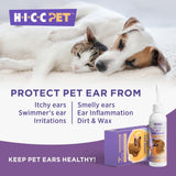 Limpiador de Oídos para Perros HICC PET, 4 fl oz, 30 hisopos